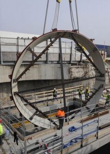 EnBW Rheinkraftwerk Iffezheim Hub Mauerring