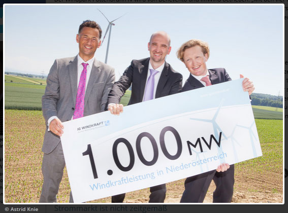 1.000 MW / Pressebild: IG Windkraft