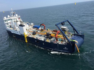 CT Offshore’s Cable Laying Vessel SIA installed the first cable on DONG Energy’s Gode Wind Offshore Wind Farm