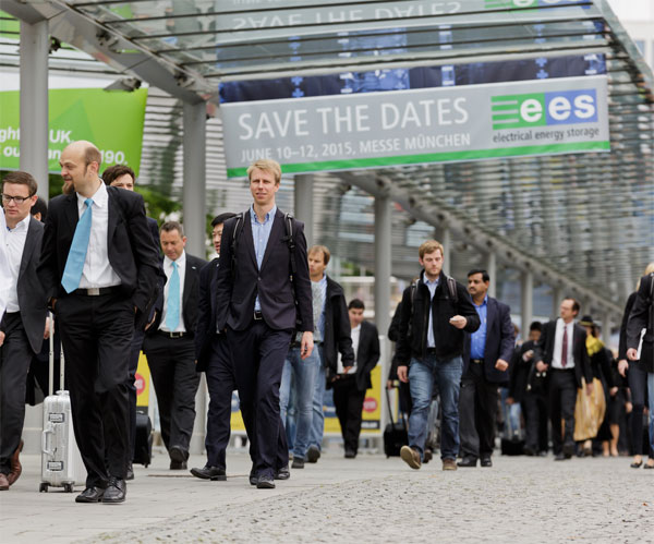 ees Europe zeigt vom 10. bis 12. Juni 2015 Produkte und Services aus der gesamten Wertschöpfungskette innovativer Batterie- und Energiespeichertechnik / Pressebild: ees
