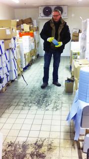 Kühlhausreinigung mittels Anwendung "Coldclean" (Bildquelle: mycon GmbH)