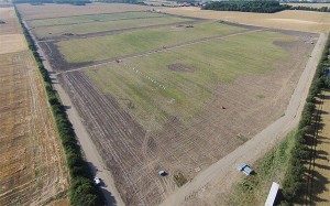 Vorarbeiten zur Errichtung des bisher größten skandinavischen Solarkraftwerkes / Pressebild