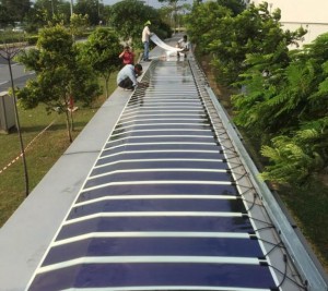 Nachhaltige Stadtentwicklung mit organischen Solarfolie von Heliatek