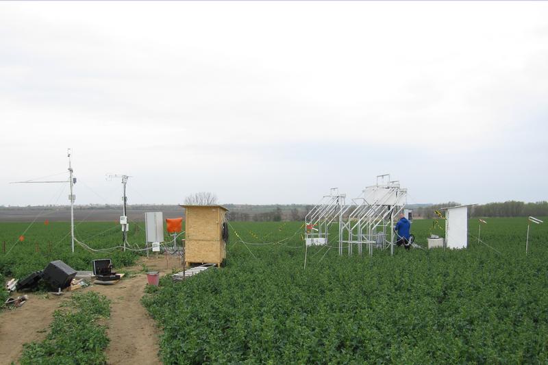 Ökosystem-Messstation des Thünen-Instituts zur Erfassung der Treibhausgasflüsse zwischen Boden, Vegetation und Atmosphäre. / Foto: Jeremy Smith