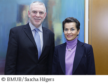 Die Exekutivsekretärin des Klimasekretariats, Christiana Figueres, und der Staatssekretär im Bundesumweltministerium, Jochen Flasbarth, haben heute in Berlin den Synthesebericht der UNFCCC für den Klimagipfel in Paris vorgestellt.