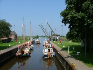 Die Gieselau-Schleuse zwischen Eider und NOK / Foto: HB