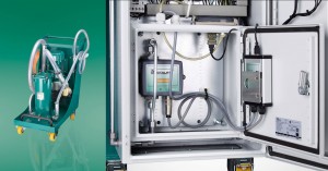 Mobile Filtersysteme des Typs SMFS-U für Nenndurchflüsse bis 60 bzw. 110 Liter pro Minute / Blick in den Schaltschrank des SMFS-U-CM mit integriertem 8-Kanal-Partikelmonitor (Werksbild: Walter Stauffenberg GmbH & Co. KG)