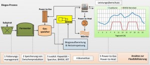 Optionen für die Flexibilisierung von Biogasanlagen (angepasst nach Szarka u.a., 2013); BHKW=Blockheizkraftwerk, IKT=Informations- und Kommunikationstechnologie / Bild: DBFZ, 2016