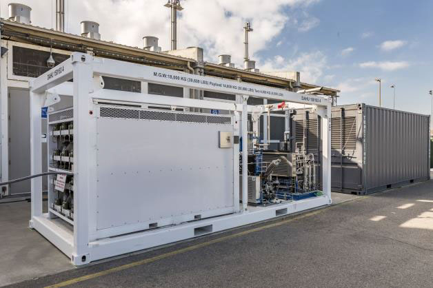 Das Energiesystem sorgt für die verlässliche Bereitstellung von Strom auf Basis von Windkraft oder Photovoltaik mit Wasserstoff als Speichermedium.
