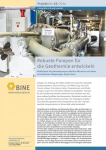 Pumpen besser an die Geothermie anpassen / Cover: BINE