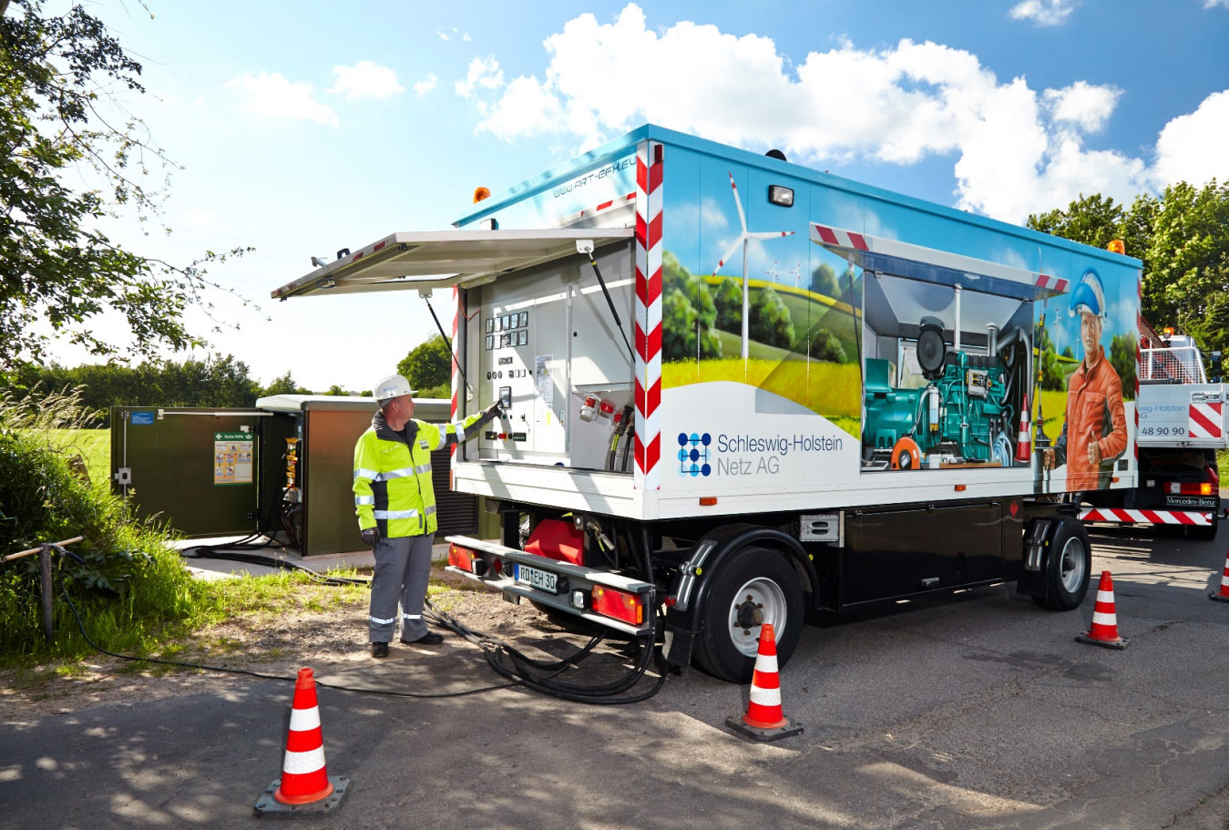 34 Stromaggregate mit bis zu 500 Kilowatt Leistung hält SH Netz in ganz Schleswig-Holstein bereit Bild © SH Netz