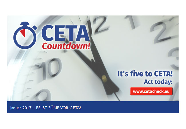 Es ist also fünf vor zwölf für CETA – und wir müssen alle Kräfte bündeln