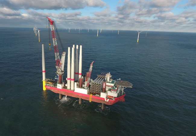 Offshore Windpark Sandbank / Pressebild