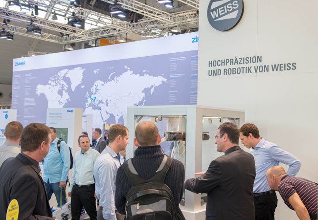 Automatisierungsspezialist WEISS zeigt auf der Motek ein neues, flexibles Conveyor System sowie die neuesten Generationen bewährter Produkte / Pressebild: © 2017 WEISS GMBH