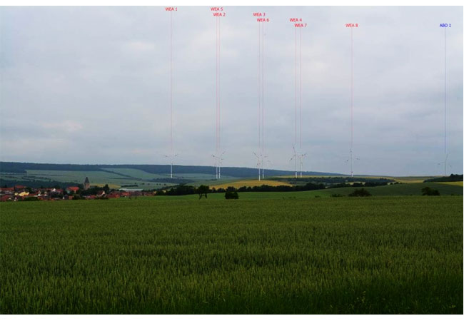 Pressebild: Visualisierung des Windparks Kannawurf