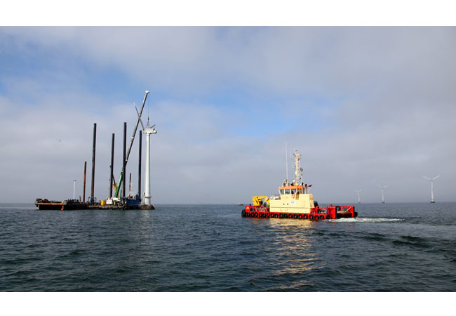 Pressebild: Der weltweit erste Offshore-Windpark, Vindeby Offshore Wind Farm, wurde abgebaut