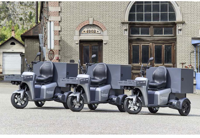 Pressebild: Quickmail ergänzt Zustellflotte mit Schweizer Elektrodreirädern von vRbikes
