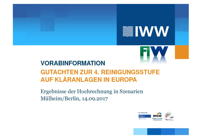 Titelbild: Präsentation zum Gutachten zur 4. Reinigungsstufe