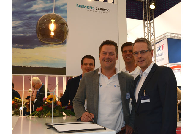 Siemens Gamesa auf der Husum Wind: Halle 3, Stand 3B12/14 Vertriebsvereinbarung zwischen Siemens Gamesa und Windkauf: Deutschland, Österreich und Schweiz im Fokus / Pressebild: Siemens