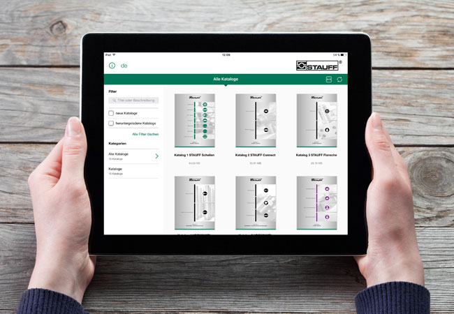 Pressebild: Die neue App erleichtert den Zugriff auf die jeweils aktuellsten Produktinformationen mit mobilen Endgeräten