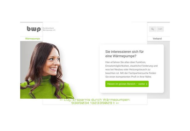 Pressebild vom Internetauftritt: http://www.waermepumpe.de/