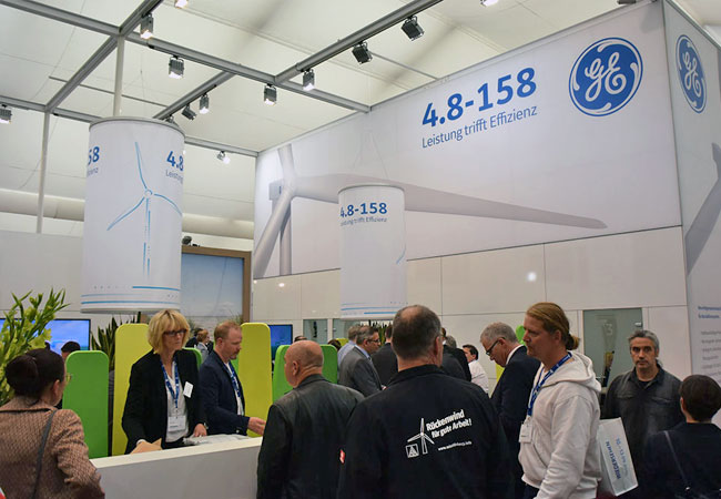 GE Renewable Energy Messestand auf der HUSUM Wind / Foto: HB