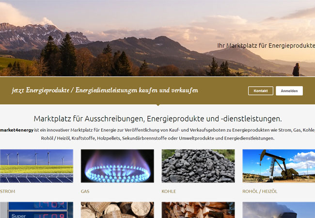 Marktplatz für Energieprodukte / https://market4energy.de/
