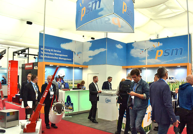 psm und eolotec präsentieren Innovation auf der HusumWind 12.-15.09.2017 / Foto: HB