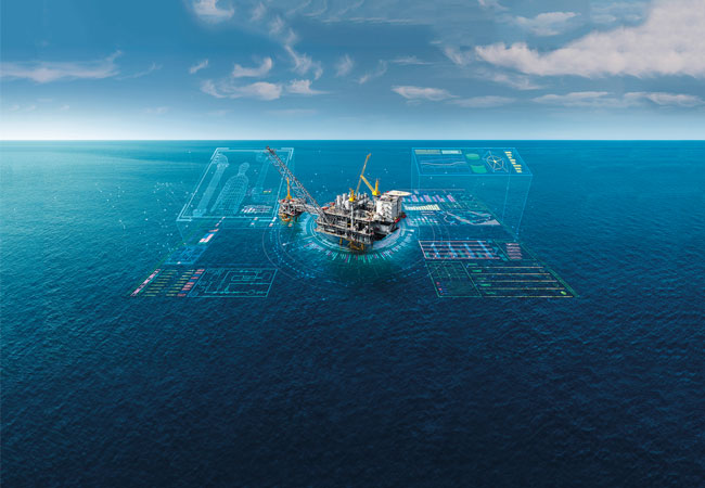 Pressebild: Kürzere Projektlaufzeiten, weniger ungeplante Ausfallzeiten und effizienterer Einsatz von Offshore-Personal für Betrieb und Anlagenüberwachung - Siemens Topsides 4.0 bietet einen ganzheitlichen Ansatz, Öl- und Gasproduktion Offshore zu digitalisieren.