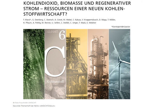 Pressebild: © Foto Fraunhofer UMSICHT Das erste Themenheft der Reihe »UMSICHT-Diskurs«