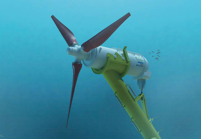 Bildunterschriften: Im schottischen Pentland Firth soll aus dem "MeyGen-Projekt" das größte Gezeitenkraftwerk der Welt hervorgehen - u. a. mit Hilfe von Turbinen aus dem Hause ANDRITZ HYDRO /Bild: ANDRITZ HYDRO / Vladimir Weiss / SKF