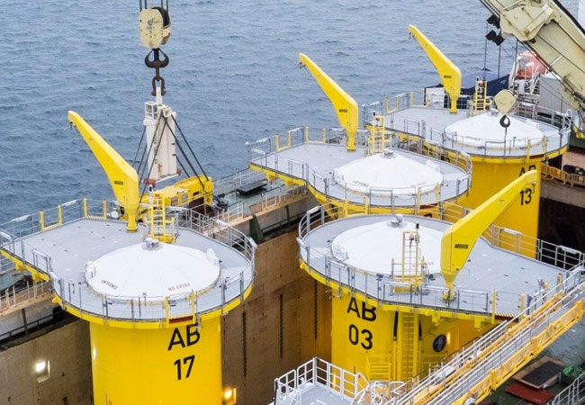 Pressebild: Baufortschritt beim Offshore-Windprojekt Arkona in der Ostsee