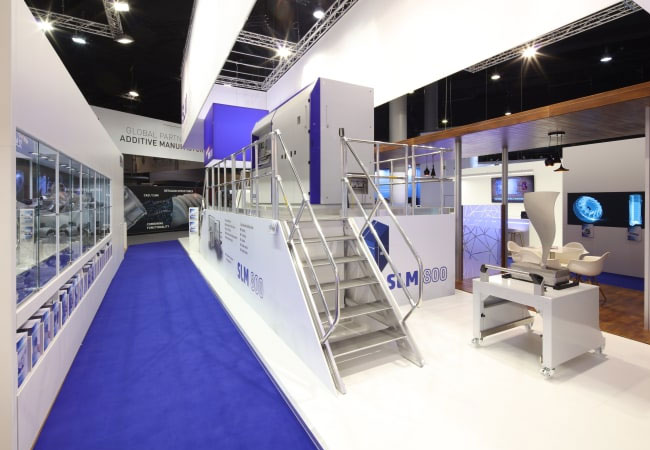 SLM 800 auf dem Messestand (formnext 2017) der SLM Solutions Group AG in Halle 3.0, E70