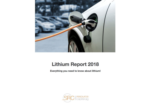 Pressebild: Lithium Report 2018 / © 2017 Swiss Resource Capital AG