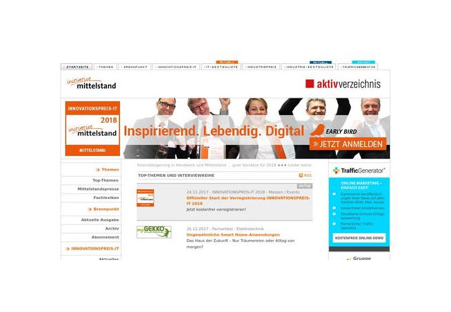 Pressebild: Internetauftritt: http://www.imittelstand.de/