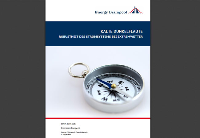 Die von Greenpeace Energy beauftragte Studie "Die kalte Dunkelflaute"
