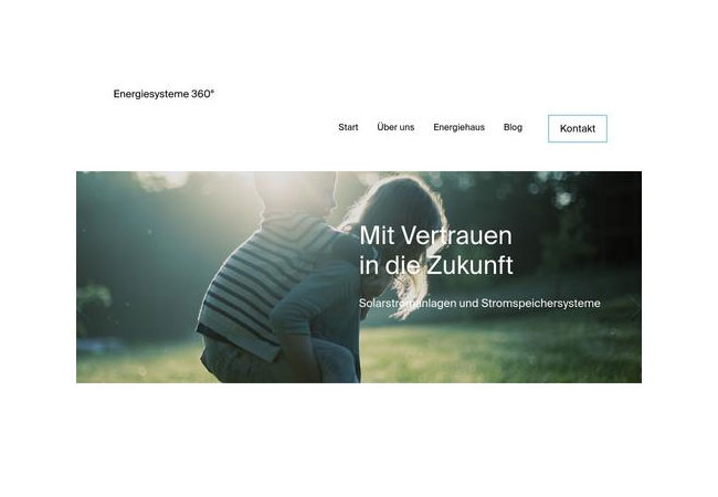 Pressebild: Internetauftritt Energiesysteme 360 e.K.