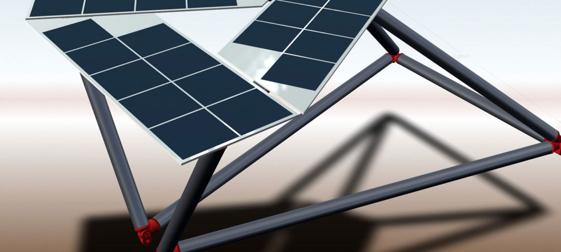 Bilder des O-Lite Moduls auf einem experimentellen Montagesystem