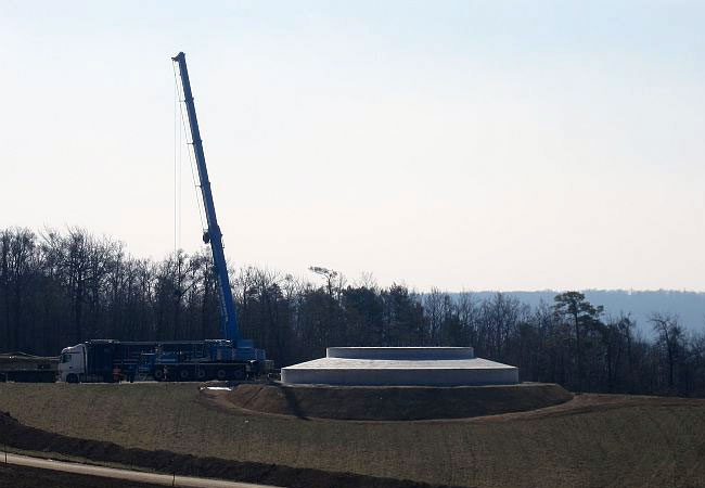 Pressebild: Das zweite Fundament für unsere insgesamt sieben neuen Senvion 3.2M114 ist fertiggestellt