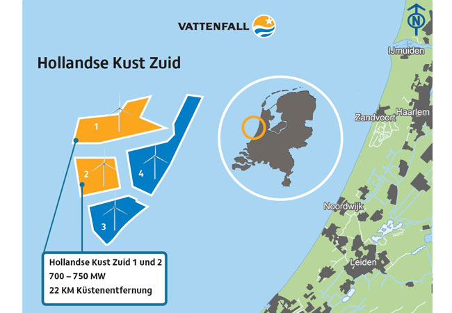Pressebild: Vattenfall gewinnt Offshore-Windprojekt in den Niederlanden