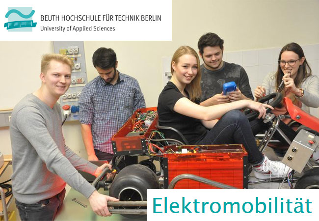 Pressebild: Elektromobilität gehört die Zukunft. Praxisnah und in kleinen Gruppen Elektromobilität studieren Beuth Hochschule/Detlef Heinemann