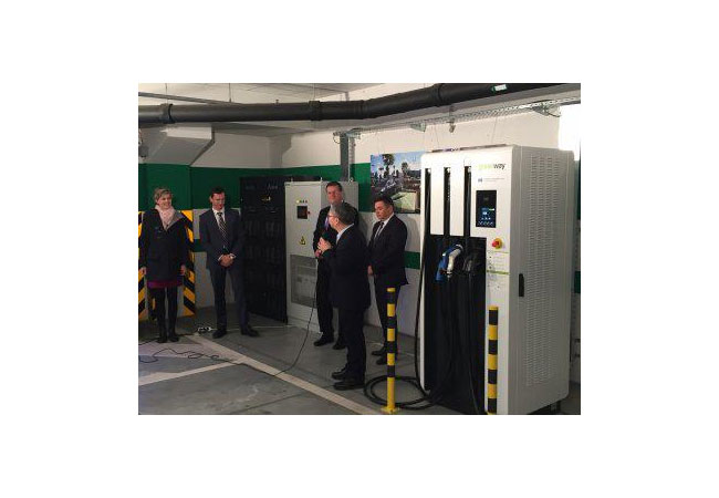 Pressebild: In Bratislava kommen Deltas Schnelllade- und Batteriespeicherlösungen in Greenways Ladestationen für Elektrofahrzeuge zum Einsatz / © 2018 Delta Electronics (Netherlands) B.V.