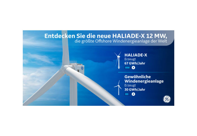 Pressebild: GE entwickelt mit der Haliade-X die größte und leistungsstärkste Windturbine der Welt