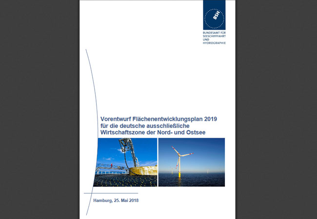 Vorentwurf Flächenentwicklungsplan 2019 für die deutsche ausschließliche Wirtschaftszone der Nord- und Ostsee