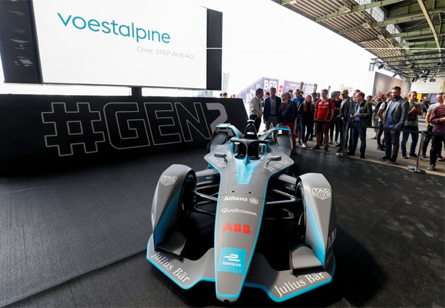Pressebild: voestalpine Debüt als neuer Partner der Formel E beim Rennen in Berlin