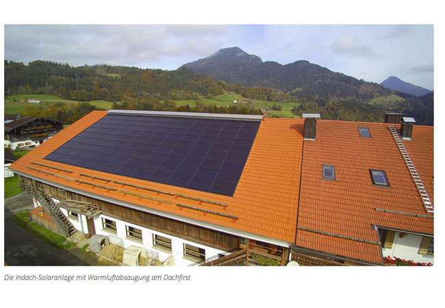 Pressebild: Indach-Solaranlage mit Heutrocknung