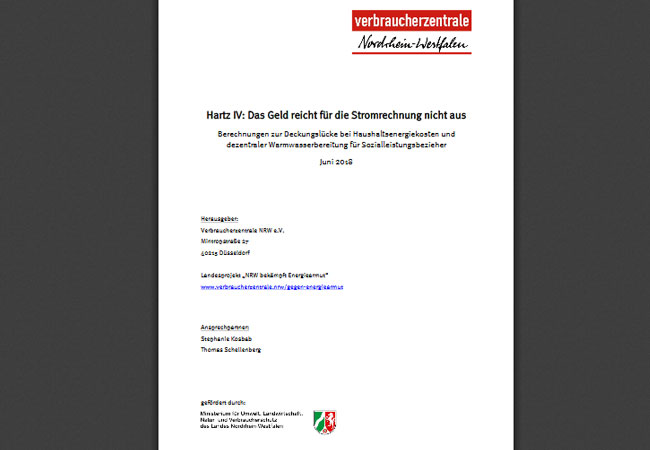 Hintergrundpapier: Hartz IV - Stromrechnung