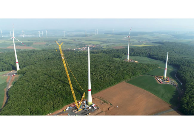 Pressebild: Windpark Hornberg mit 4 x Enercon E-115 am Netz