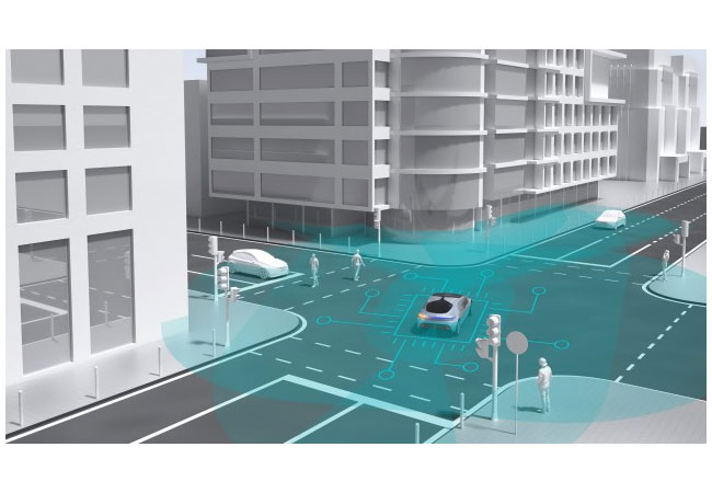 Pressebild: Automatisiertes Fahren in der Stadt