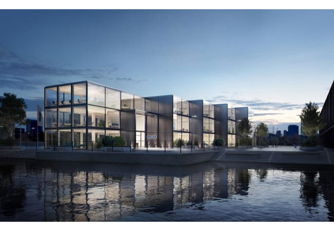 Pressebild: Smart World verbindet die Ästhetik des Massivbaus mit der Schnelligkeit und Flexibilität des modularen Baus. Die modernen Raumlösungen eignen sich für Büro- und Verwaltung, Shops, Kitas, Schulen und Wohnungen. Foto: Algeco / Bloomrealities